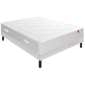 Ensemble Epeda LECHAPPEE + Sommier Escale confort ferme + Pieds 180x200 Ressorts pas cher