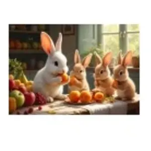 Alipson Puzzle Le Festin des Petits Lapins Puzzle-F-50264 pas cher