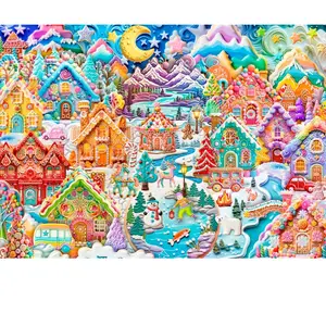 Alipson Puzzle Colorful Cookietown Night Puzzle-F-50137 pas cher