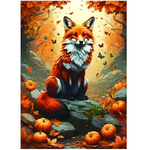 Alipson Puzzle Fox and Butterflies Puzzle-F-50127 pas cher