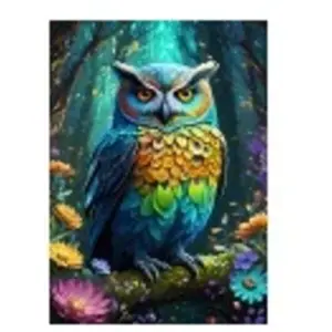 Alipson Puzzle Blue Owl Puzzle-F-50140 pas cher
