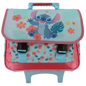 Cartable à roulettes Stitch 230117 Bleu ciel /Rose pas cher