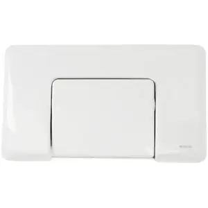 Plaque de commande murale WC encastré Regiplast simple touche blanche. pas cher