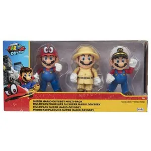 JAKKS Coffret Pack 3 Figurines Super Mario Odyssey 10 Cm - Personnages... pas cher