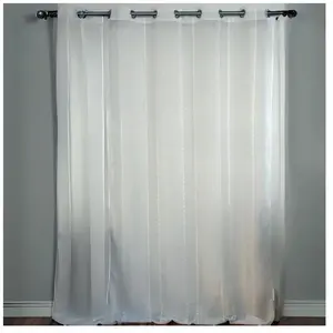 Voilage Fantaisie à 3 Armures Blanc 140x260 cm pas cher