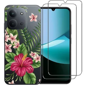 NOVAGO Compatible avec Xiaomi Redmi 15C 4G/5G - Coque Résistante avec Motif imprimé + 2 Films Protection écran Verre trempé pas cher