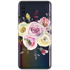 NOV@GO Coque pour Samsung Galaxy A50 - Souple Solide Anti Choc avec Impression de qualité ( Roses )Vendu parcdiscount