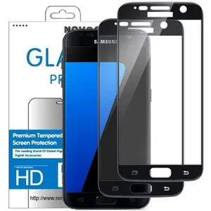 NOVAGO Film de protection - Samsung - Galaxy S7 - Verre trempé - Anti poussière - Anti choc - 2 pièces pas cher