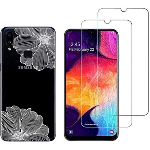 Coque pour Samsung Galaxy A10S et 2 protections écran Verre Trempé [Fleur] Novago® pas cher