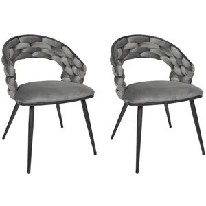 Lot de 2 Chaises Design "Sawyer" 82cm GrisVendu parcdiscount