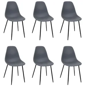 Lot de 6 Chaises "Gustav" 87cm Gris pas cher