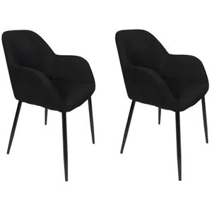 Fauteuil Atome Noir - Lot De 2 pas cher