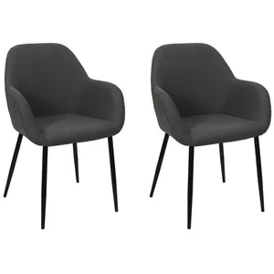 Lot De 2 Fauteuils - Home Deco Factory - Atome - GrisVendu parcdiscount