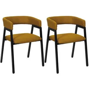 Fauteuil Design Atome Jaune - Lot De 2 pas cher