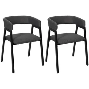 Fauteuil Design Atome Gris - Lot De 2 pas cher