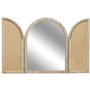 Miroir à volets en mdf et canage Bali pas cher