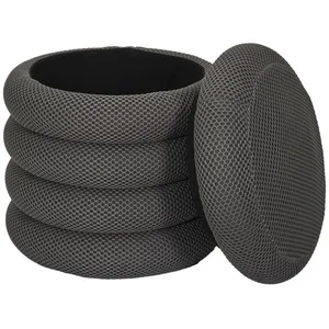 POUF RANGEMENT ATOME GRIS pas cher