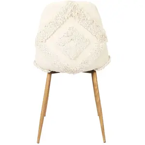 HOME DECO FACTORY Chaise pieds imitation bois assise en tissu Faro (Lot de 2) pas cher