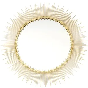 Miroir Mural Soleil Design "royal" 60cm Or - Paris Prix pas cher