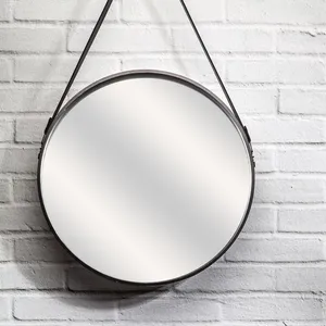 THE HOME DECO FACTORY Miroir rond avec anse -50 cm -NoirVendu parcdiscount