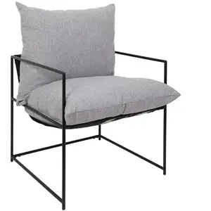 Fauteuil Design "jonas" 62cm Gris & Noir - Paris Prix pas cher