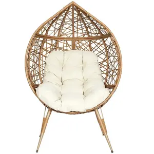 Fauteuil Design & Coussin "oeuf" 150cm Naturel - Paris Prix Beige pas cher