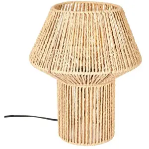 Lampe à Poser - Corde Tressée - 33cm - Naturel pas cher