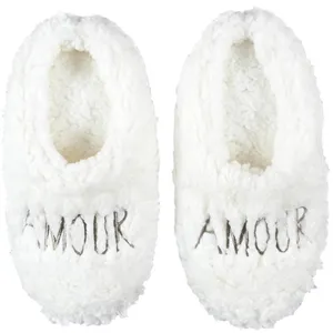 Chaussons ballerine blancs en polyester doux - LINNEA - AMOUR - Confor... pas cher