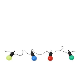Guirlande - Home Deco Factory - Guirlande Ampoules Multicolores - 20 Leds - Multicolore - H5 X L1250 X P5 Cm pas cher