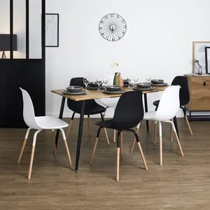 Table à Manger Extensible "Abbott" 120-160cm Naturel pas cher