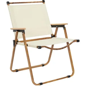 Comparateur de prix : HOME DECO FACTORY, HDO0060, Chaise Camping Mariposa Beige M1, Mobilier d'Extérieur, 55x77x63 cm, Hauteur Assise 41 cm, Déperlant, Traitement époxy