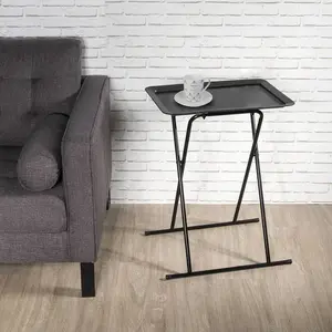 Table D'appoint Pliable Design Zo? - L. 53 X H. 66 Cm - Noir pas cher