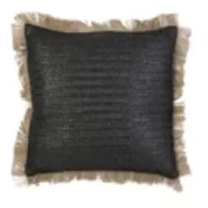 Comparateur de prix : Kussens The home deco factory RAPHIA Zwart