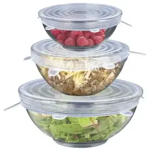 COOK CONCEPT CMP IBERICA KB5938 Lot de 3 couvercles flexibles en silicone Blanc standard pas cher