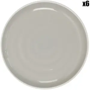 THE HOME DECO FACTORY Assiette Bicolore Grise 20cm Art de la Table Vaisselle AssietteVendu paramazon