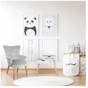 AC-DÉCO Paris Prix Table de Chevet Enfant "Étoiles" 54cm Gris pas cher
