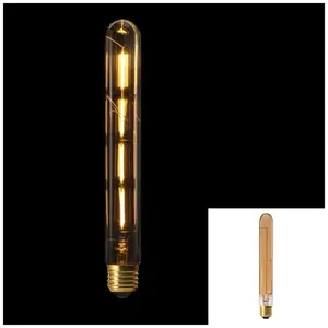THE HOME DECO LIGHT Ampoule Tube E27 Led Ambre 22.5cm 2w pas cher