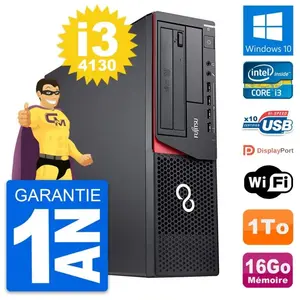 PC Fujitsu Esprimo E920 DT Intel i3-4130 RAM 16Go Disque 1To Windows 1... pas cher