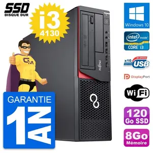 PC Fujitsu Esprimo E920 DT Intel Core i3-4130 RAM 8Go SSD 120Go Window... pas cher