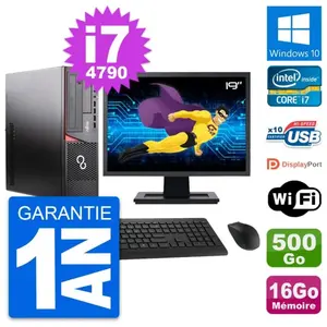 PC Fujitsu E920 DT Ecran 19" Intel i7-4790 RAM 16Go Disque 500Go Windo... pas cher