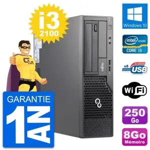 PC Fujitsu Esprimo E500 DT Intel i3-2100 RAM 8Go Disque 250Go Windows ... pas cher