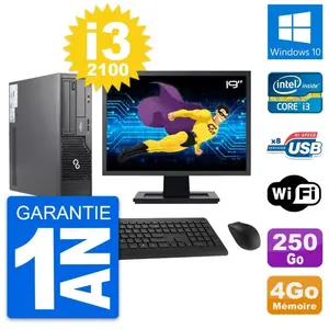 PC Fujitsu E500 DT Ecran 19" Intel i3-2100 RAM 4Go Disque 250Go Window... pas cher