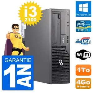 PC Fujitsu Esprimo E500 DT Intel i3-2100 RAM 4Go Disque Dur 1To Window... pas cher