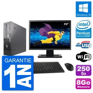 PC Fujitsu E500 DT Ecran 19" Intel G630 RAM 8Go Disque 250Go Windows 1... pas cher