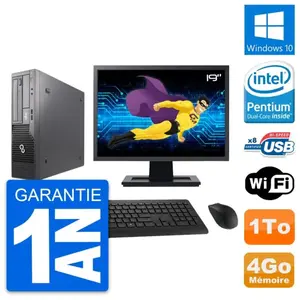 PC Fujitsu E500 DT Ecran 19" Intel G630 RAM 4Go Disque Dur 1To Windows... pas cher