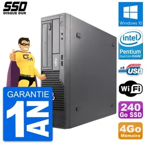 PC Fujitsu Esprimo E500 E85+ DT Intel G630 RAM 4Go SSD 240Go Windows 1... pas cher