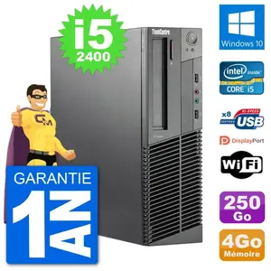 PC Lenovo M92p SFF Intel i5-2400 RAM 4Go Disque Dur 250Go Windows 10 W... pas cher
