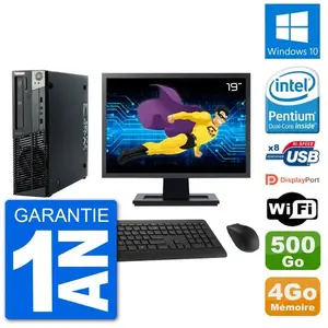 PC Lenovo M92p SFF Ecran 19" Intel G630 RAM 4Go Disque 500Go Windows 1... pas cher
