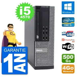 PC Dell 9020 SFF Intel Core i5-4570 RAM 4Go Disque Dur 500Go Windows 1... pas cher
