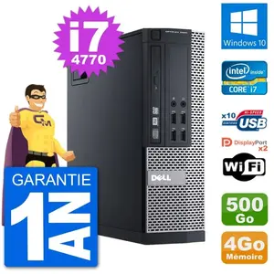 PC Dell 9020 SFF Intel Core i7-4770 RAM 4Go Disque Dur 500Go Windows 1... pas cher